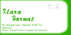 klara harmat business card